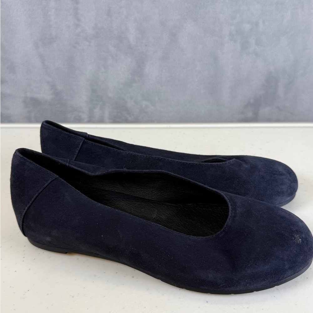 Eileen Fisher Shoes Size 5 Navy Suede Flats Ballet Comfy - Picture 4 of 8